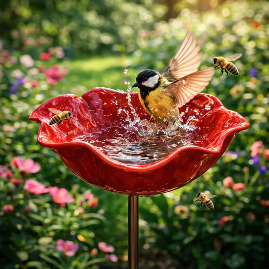 🐦 Mini Bird Bath & Pollinator Water Station - 49% OFF- ✨ Attract Birds & Beneficial Insects